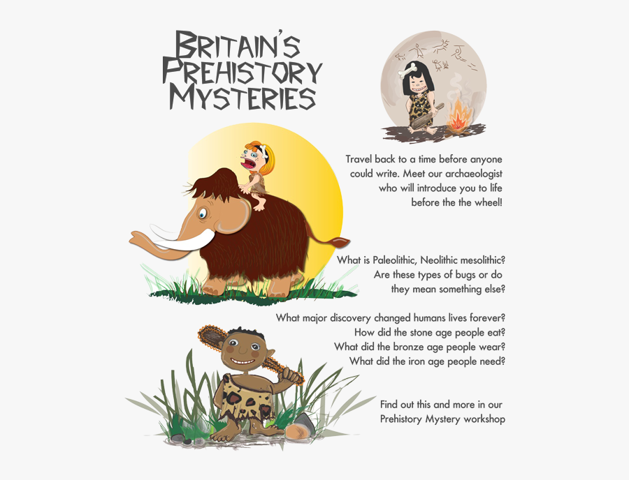 Prehistory Mysteries School Workshops - Cartoon, Transparent Clipart