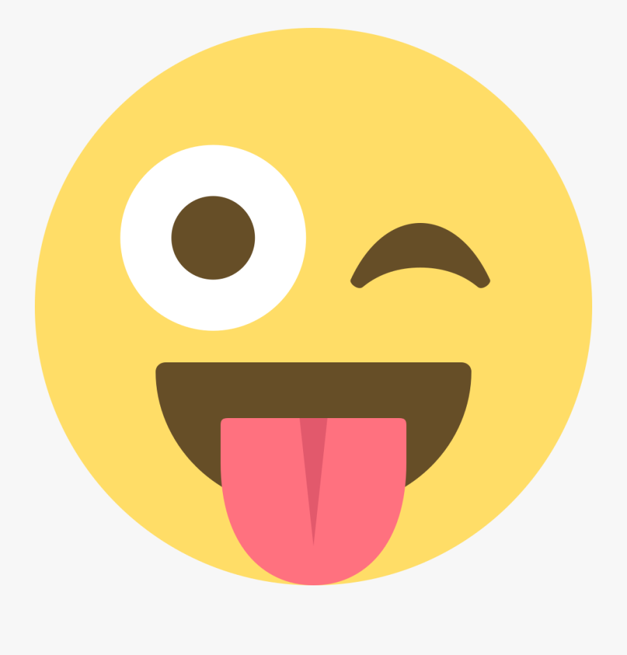 #emoji #eye #tounge #yes #babes #freetoedit - Stuck Out Tongue Winking Eye Emoji, Transparent Clipart