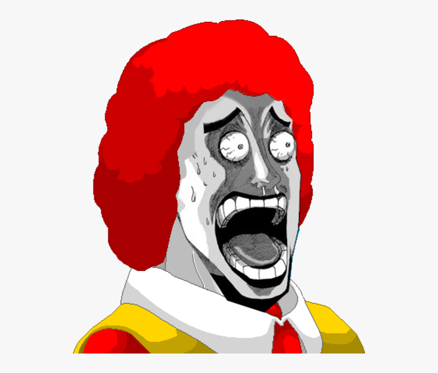 Ronald Mcdonald Face Meme, Transparent Clipart