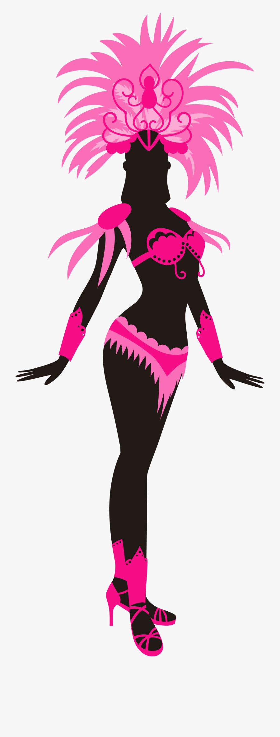 Transparent Carnival Clip Art - Rio Carnival Costume Pink, Transparent Clipart