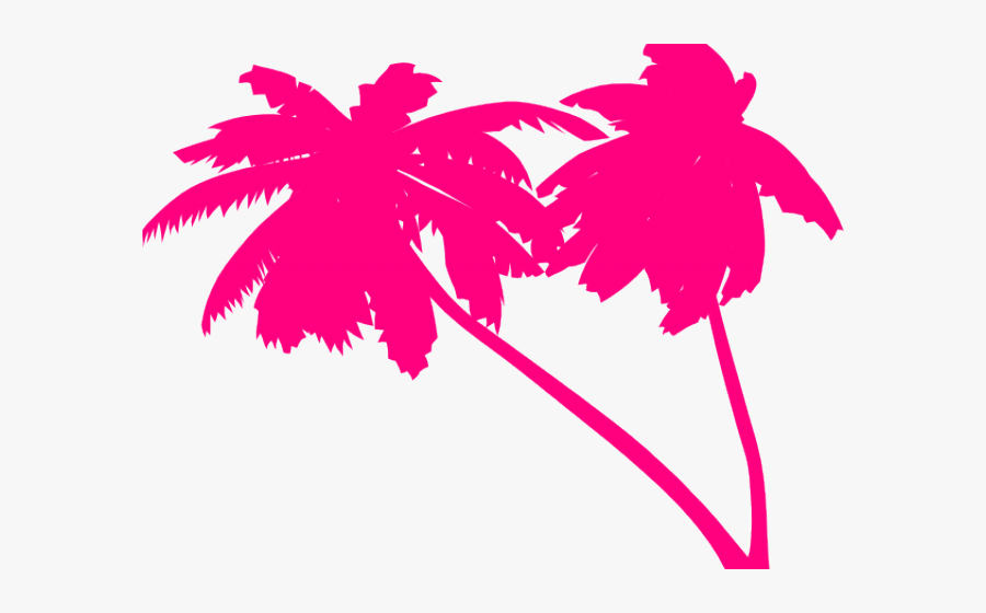 Palm Tree Clipart Double - 80s Palm Tree Png, Transparent Clipart