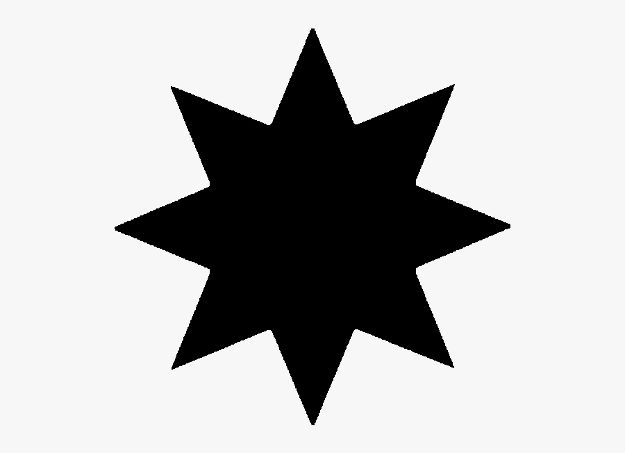 8 Point Star Clipart - Black 8 Point Star, Transparent Clipart