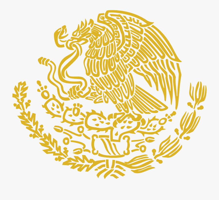 Gold Mexican Coat Of Arms, Transparent Clipart