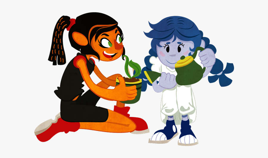 Tangerine N Bluberry - Cartoon, Transparent Clipart