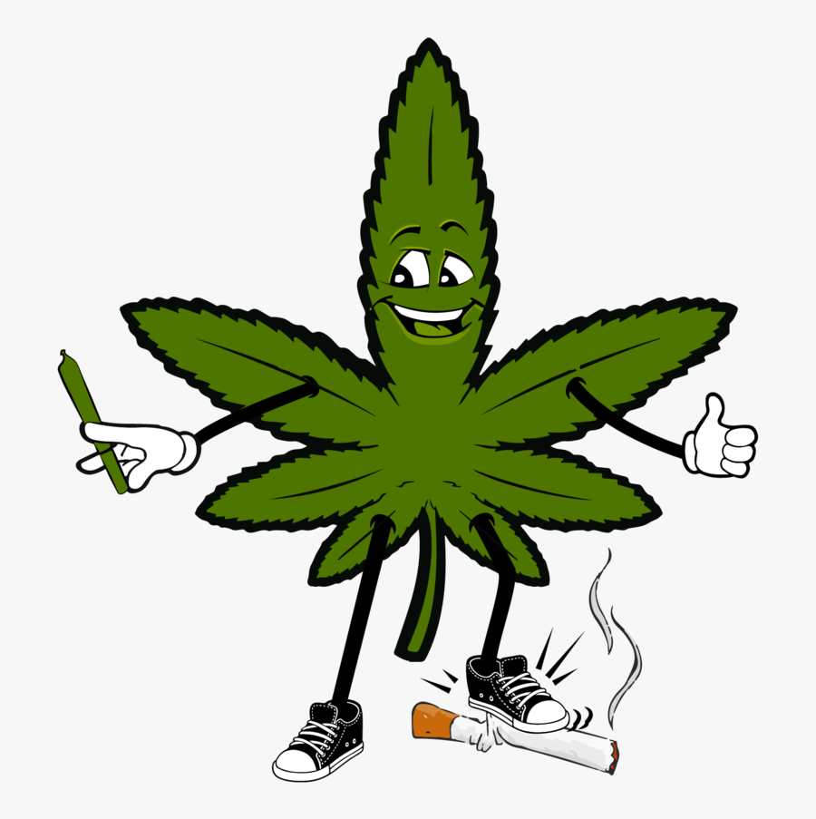 Marijuana Leaf Cartoon, Transparent Clipart