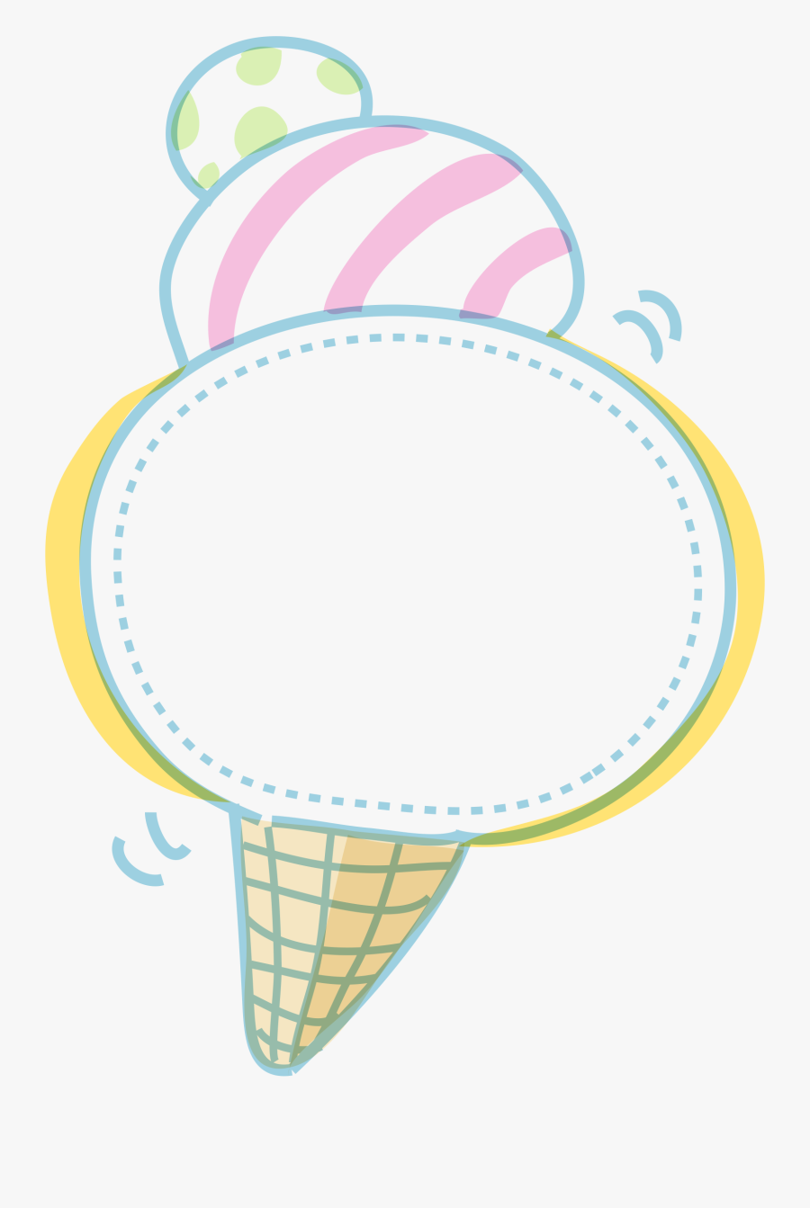 Transparent Free Ice Cream Clipart - 冰淇淋 边框, Transparent Clipart