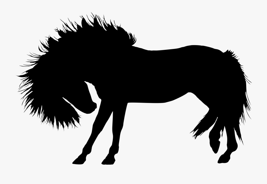 Wild Horse Stallion Silhouette Clip Art - Redbubble Horse Stickers, Transparent Clipart