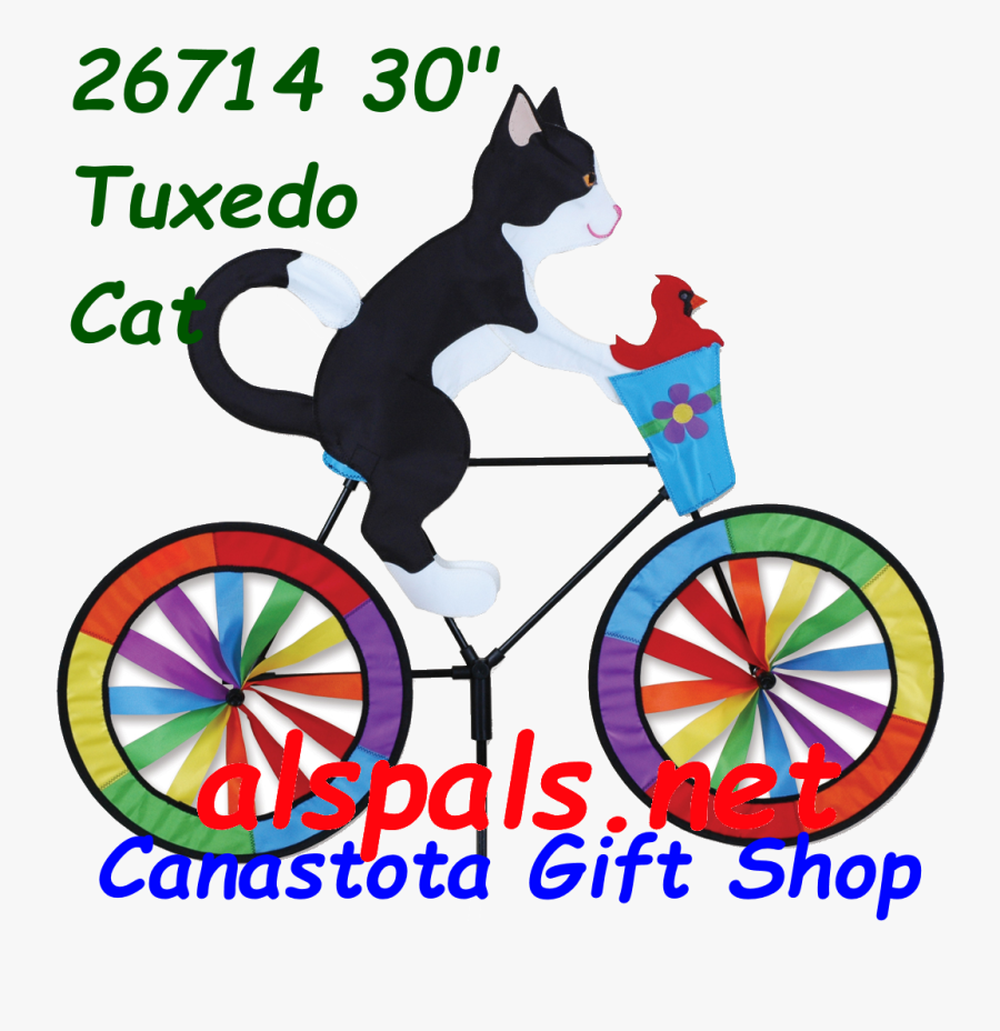 Cat On A Bicycle, Transparent Clipart