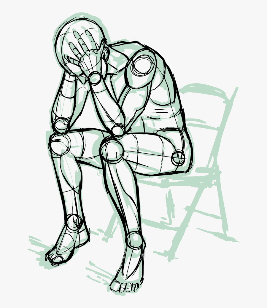 Desperation By Posemuse - Going Through Hard Times Drawing, Transparent Clipart