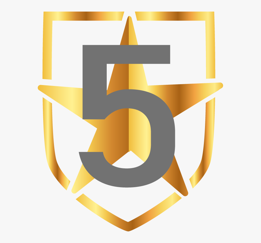 5 Star Badge - Graphic Design, Transparent Clipart