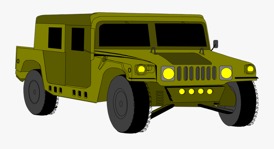 Jeep, Hammer, Car, Army, Military Green, Camouflage - Hummer Clipart, Transparent Clipart