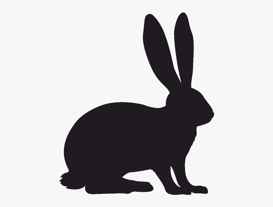 Hare Easter Bunny Rabbit Clip Art - Jackrabbit Silhouette, Transparent Clipart
