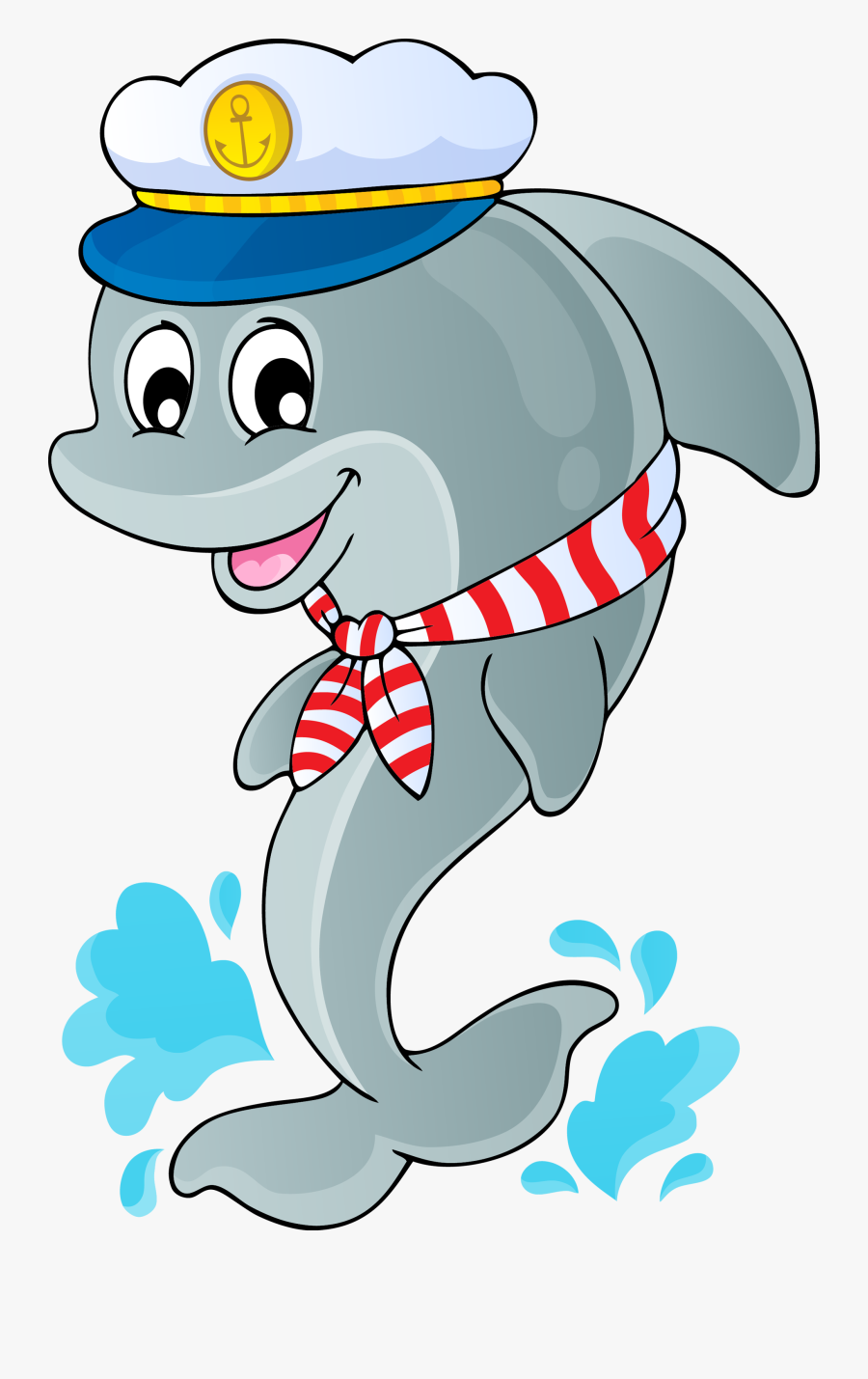 Dolphin Sailor, Transparent Clipart
