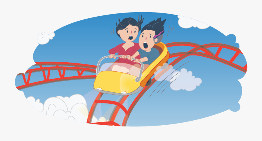 Two People On A Roller Coaster - Puberty Kidshelpline, Transparent Clipart