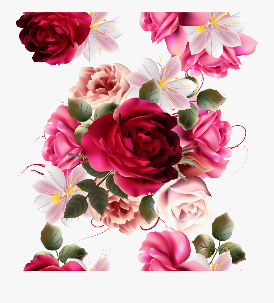 Rose Flower Photography - Beautiful Rose Flowers Bouquet Drawing, Transparent Clipart