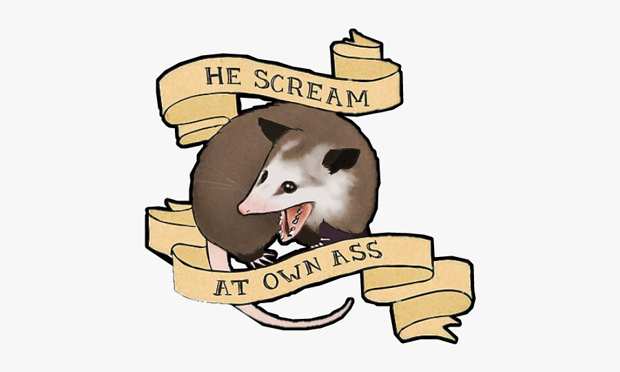 #possum - He Scream At His Ass, Transparent Clipart