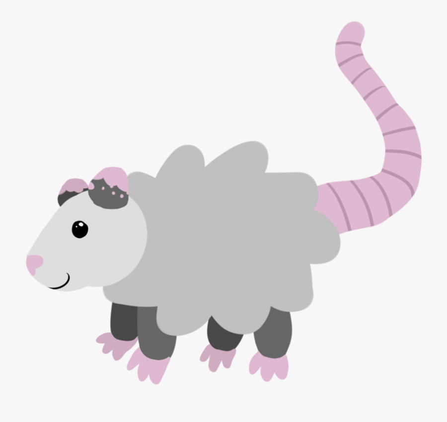 “here Is The Opossum Of Purity, For Any Purification - Cartoon, Transparent Clipart