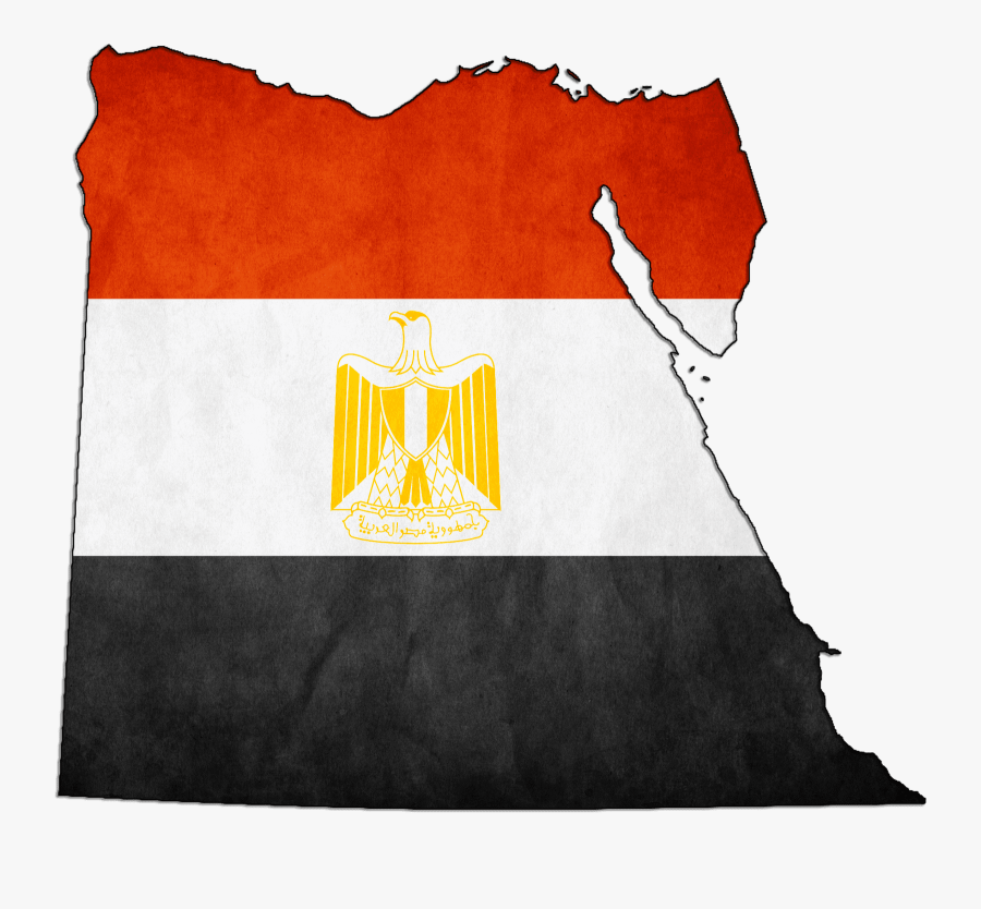 Transparent Nile River Clipart - Egypt Outline With Flag, Transparent Clipart