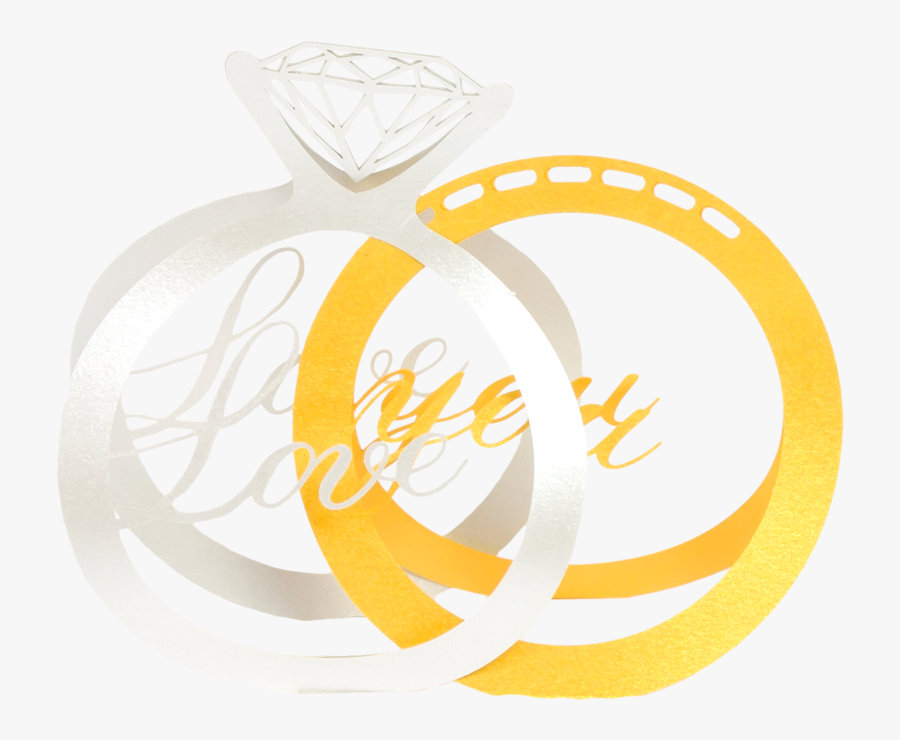 Wedding Ring Pop Up Card - Circle, Transparent Clipart