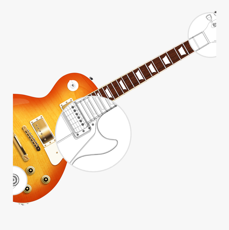 Transparent Guitar Vector Png - Png Gibson Les Paul, Transparent Clipart