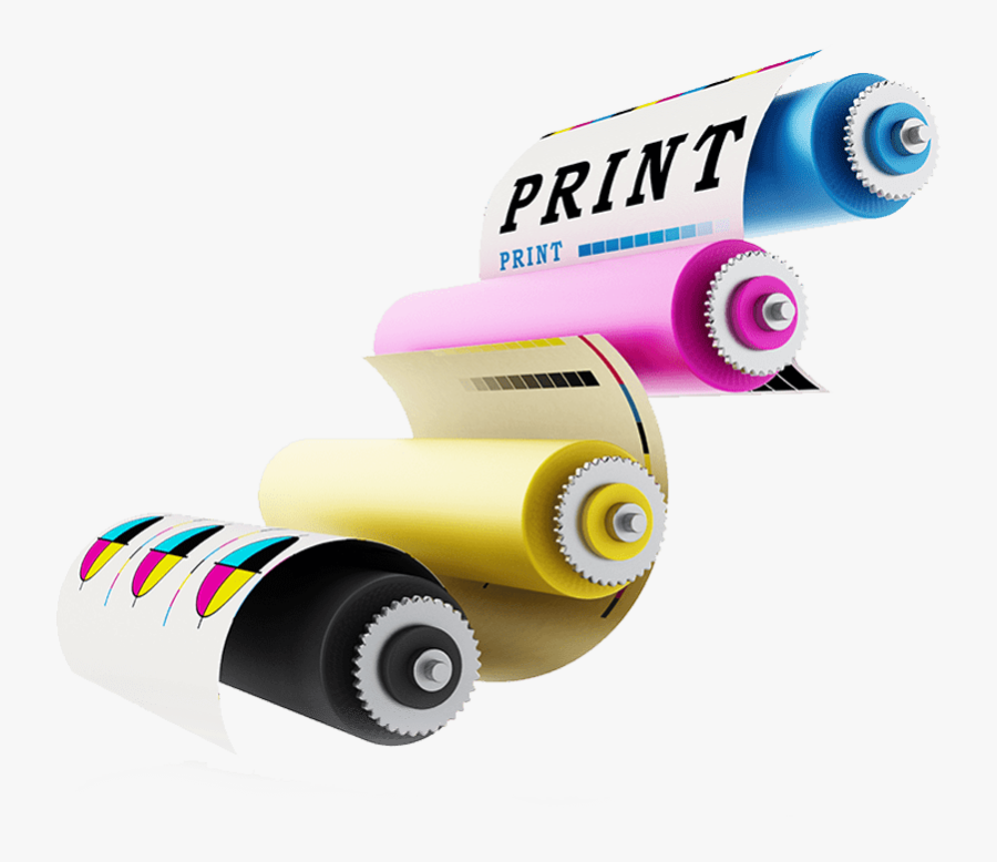 Print-rollers - Cmyk Printing Press, Transparent Clipart