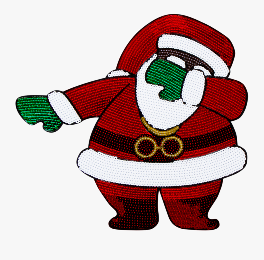 Dabbin Santa Og Sequin Bomber Jacket [black] - Cartoon, Transparent Clipart