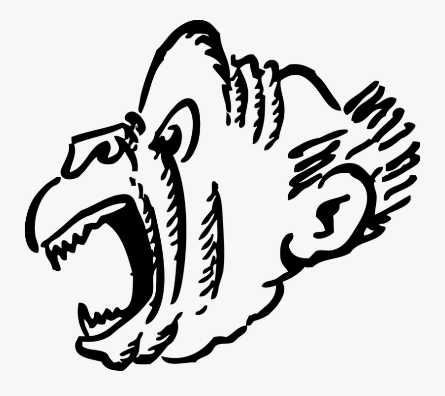Transparent Angry Gorilla Png - Screaming Monkey Png, Transparent Clipart