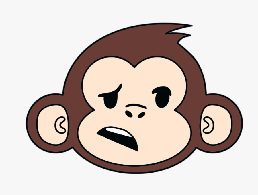 Cartoon Animated Monkey Face, Transparent Clipart