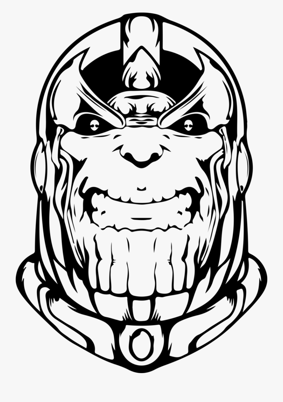 Thanos Black And White, Transparent Clipart