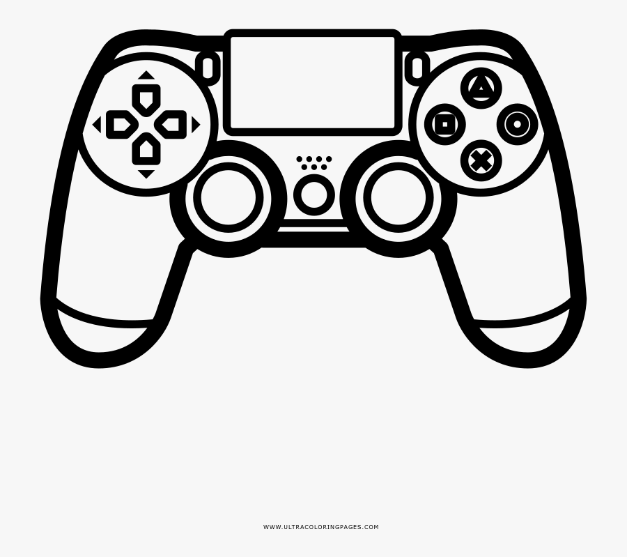 For Game Coloring Page - Ps4 Controller Coloring Page, Transparent Clipart