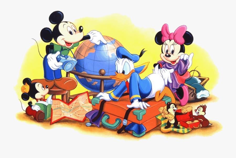 Mickey Pals Gang Travel Clipart , Png Download - Donald Duck Minnie Mouse Cartoon, Transparent Clipart