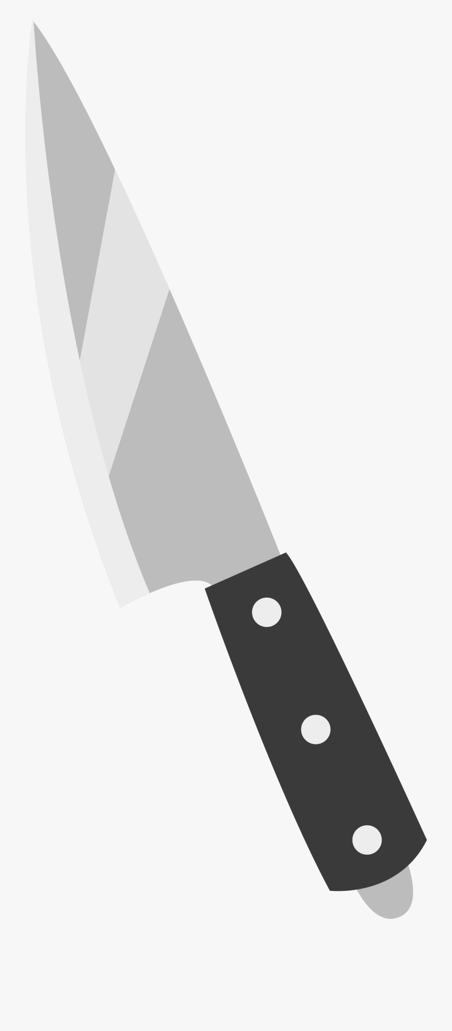 Kitchen Knife Throwing Knife - Transparent Png Chef Knife Vector, Transparent Clipart