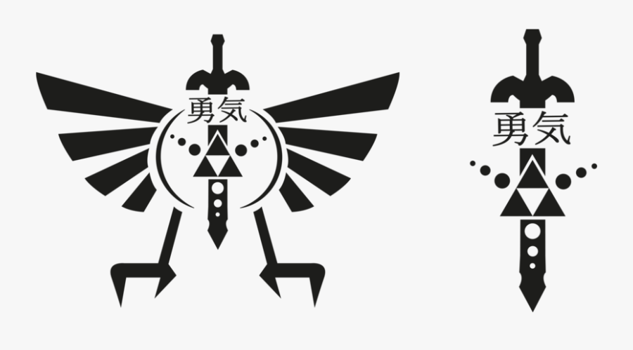 Triforce The Legend Of Zelda - Zelda Master Sword Tattoo, Transparent Clipart