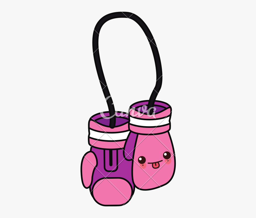 Kawaii Icons By Canva - Kawaii Boxing Gloves, Transparent Clipart