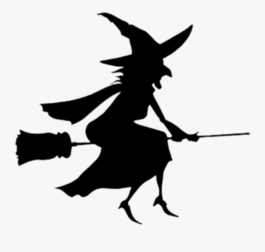 Witchcraft Witch Flying Image Silhouette Halloween - Witch Riding Broom ...