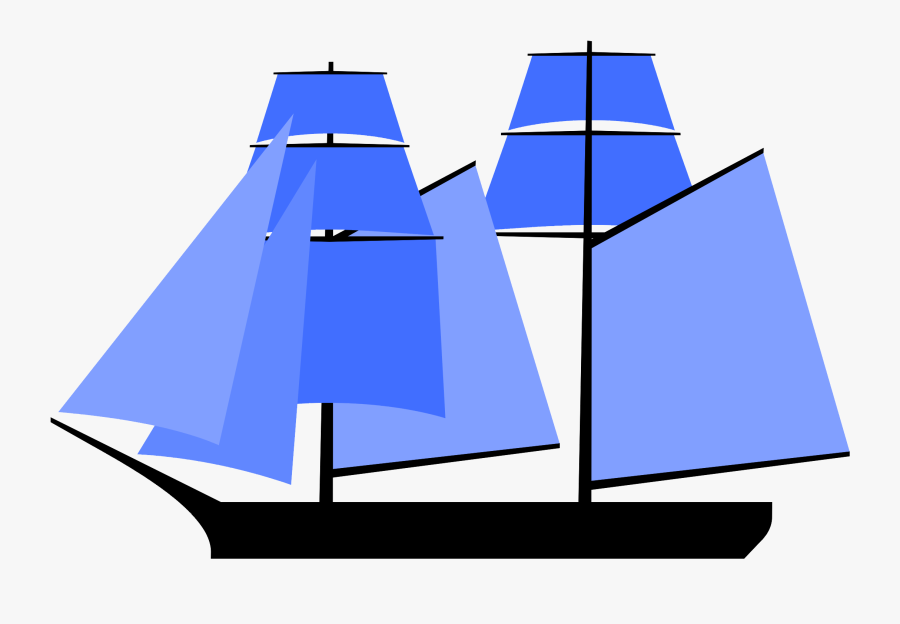 Double-topsail Schooner Fore Course - Jackass Brig, Transparent Clipart