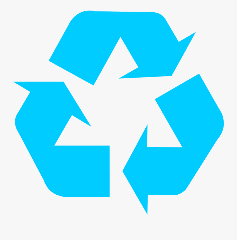 Recycle Symbol Blue, Transparent Clipart