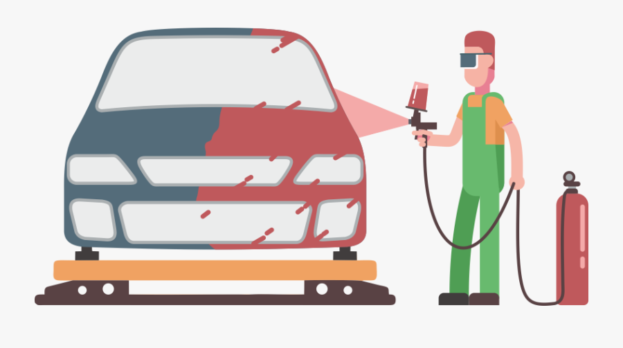 Transparent Auto Body Repair Clipart - Pintor De Carro Vetor, Transparent Clipart