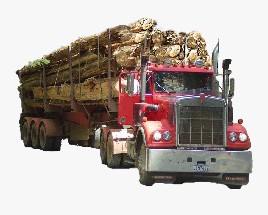 Smaller Logging Truck - Trailer Truck, Transparent Clipart