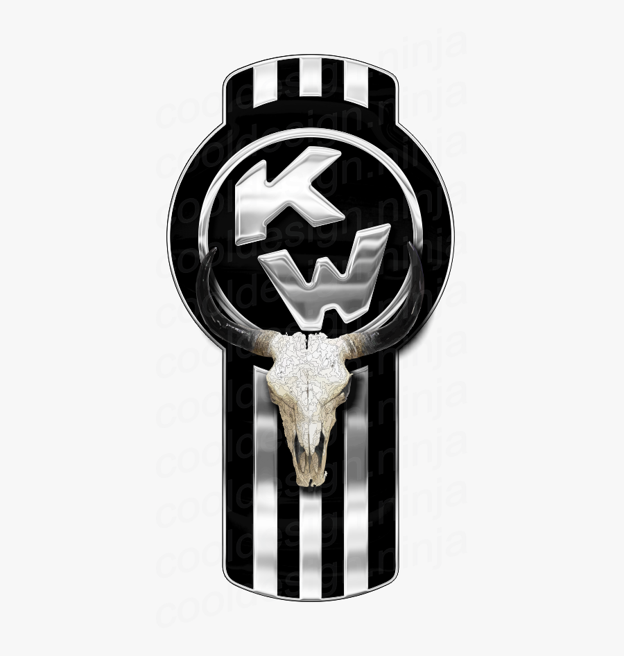 Kenworth Log Truck - Black And Chrome Kenworth Logo, Transparent Clipart