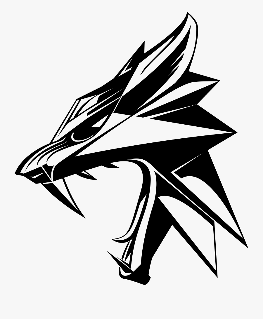 Transparent Wolf Vector Png - Logo The Witcher Png, Transparent Clipart