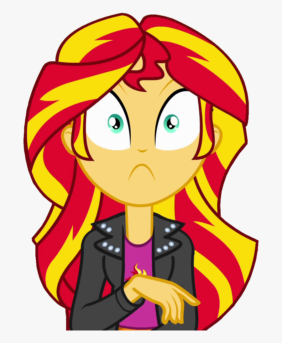 Sunset Shimmer Equestria Girl Shocked , Png Download - My Little Pony Equestria Girls Sunset Shimmer Angry, Transparent Clipart