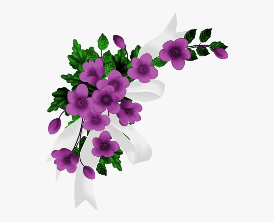 มุม ดอกไม้ สี ม่วง Png Clipart , Png Download - Cuma Mesajları Resimli Paylaş Whatsapp, Transparent Clipart