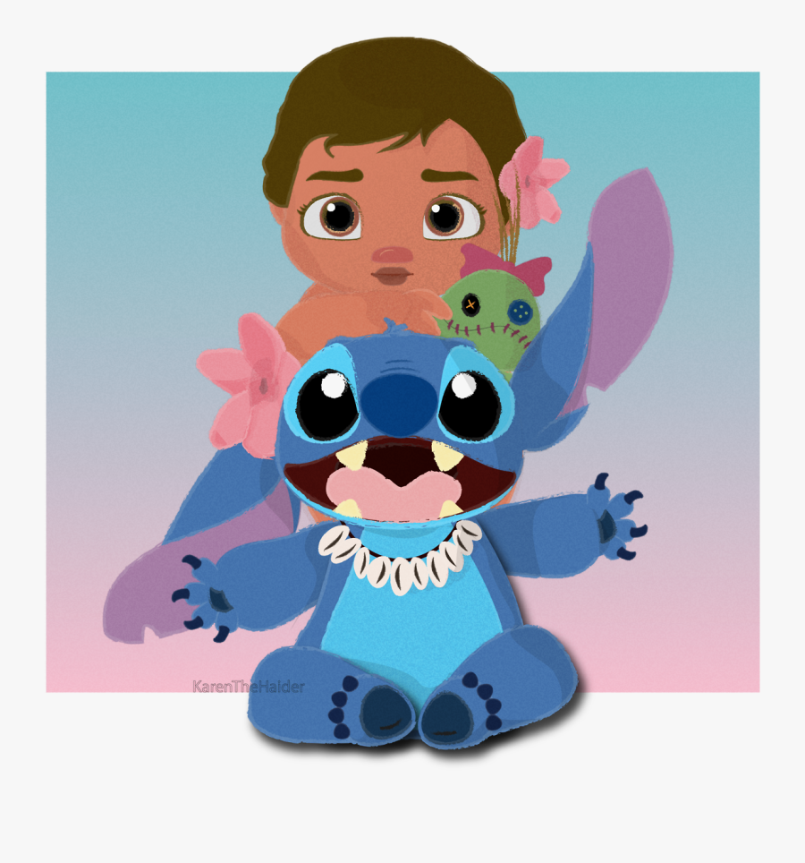 Thinking About Baby Moana And Stitch Together Makes - Baby Moana And Stitch, Transparent Clipart