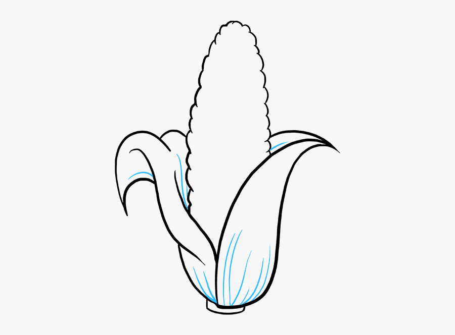 How To Draw Corn Cob - Draw Corn, Transparent Clipart