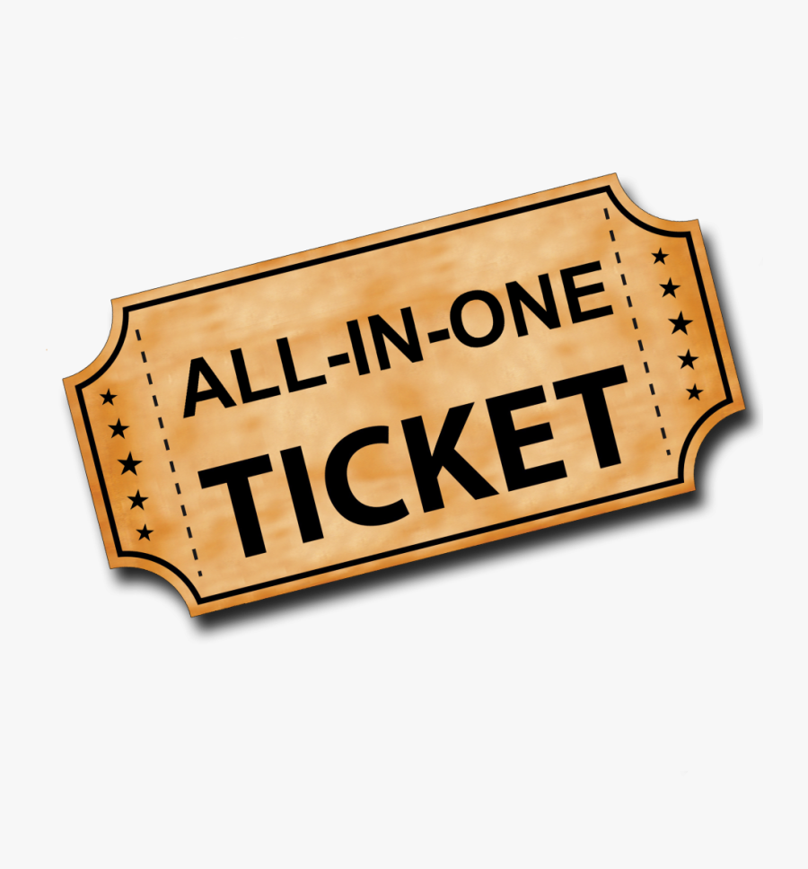 Admit One Ticket, Transparent Clipart