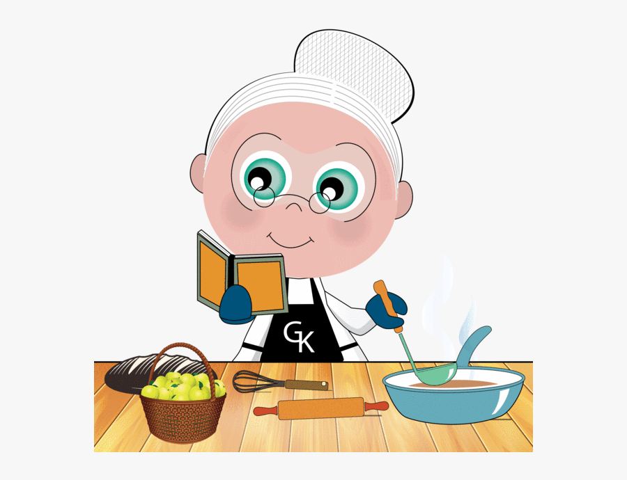 Grandmother Cooking Clipart - Cartoon Image Of A Grandmother Cooking, Transparent Clipart