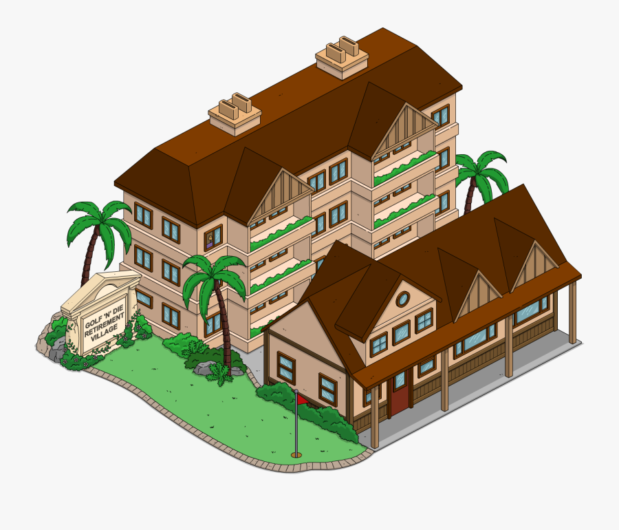 The Simpsons House Png - Simpsons Tapped Out Golf, Transparent Clipart