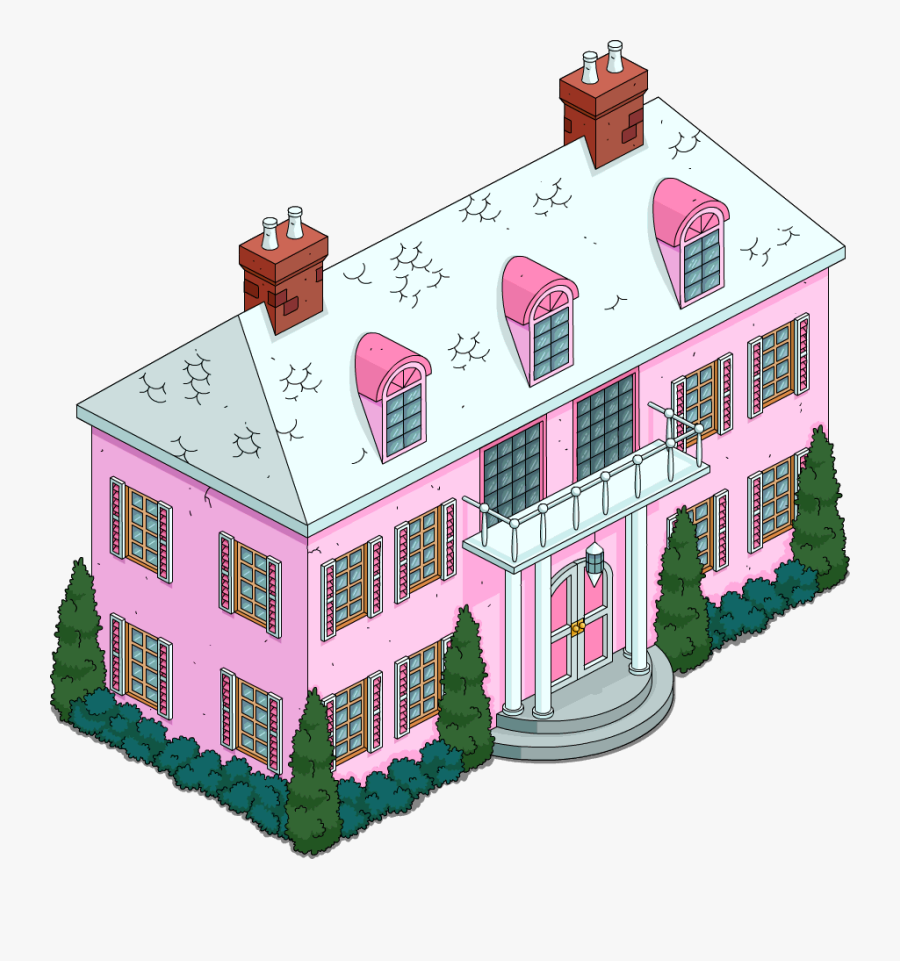 Stacy"s Dream House Tapped Out - Simpsons Malibu Stacy House, Transparent Clipart