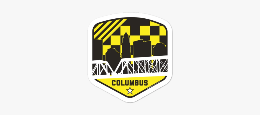 Columbus Ohio Soccer Shield Vintage Stickers"
 Class="lazyload - Graphic Design, Transparent Clipart